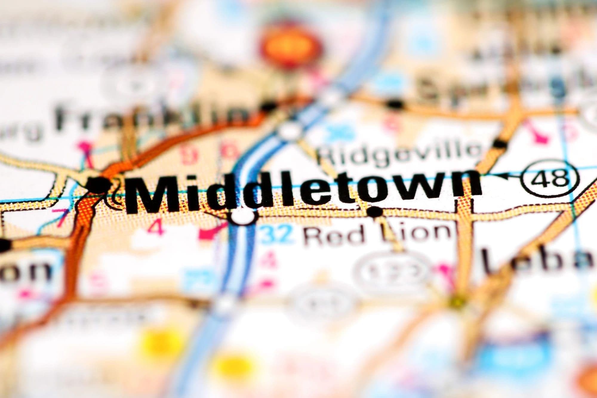 Our service area — moving in and around middletown